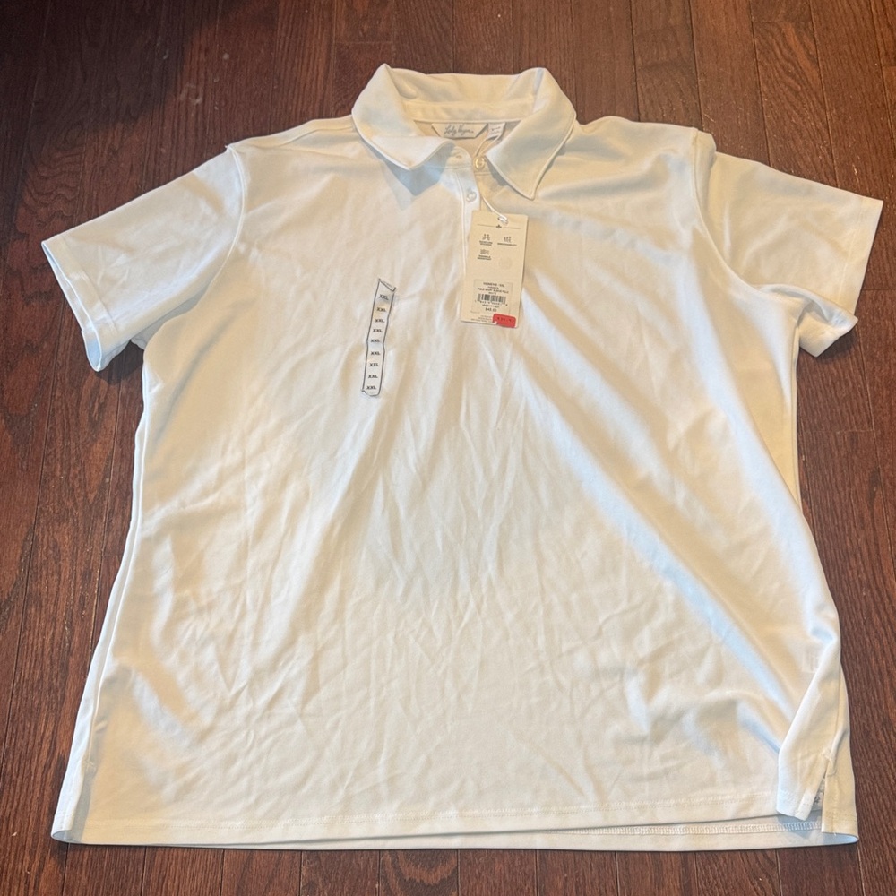 Lady Hagen White Short Sleeve Polo